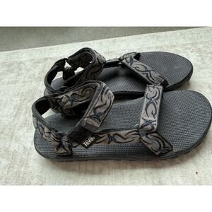 TEVA Hurricane Men's Sport Sandals 6575 Black Gray Tribal Sz 12 Hiking Outdoor